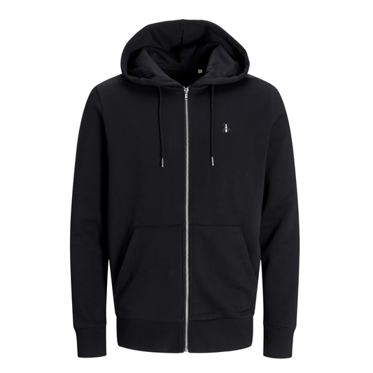 Felpa Full-zip BLACK con ricamo BUCI Man