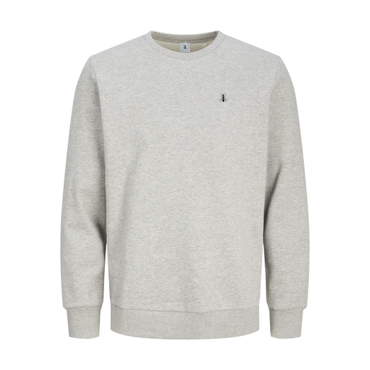 Felpa girocollo L. GREY con ricamo BUCI Man